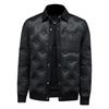 Mens Winter Goose Down Jacket Warm Casual Hoodless Parka With Multiple Pockets Daily Wear