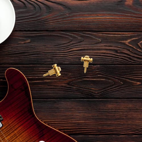 VICASKY Roller Guitar String Retainer for Guitar and Bass, Brass String Tree Headstock Guide, Tension Relief, Parts Accessories, 1 Pair