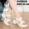 Женские сандалии для летнего ношения на открытом воздухе Толстая подошва и толстый каблук Мягкая подошва и мягкая поверхность Удобная женская обувь Легкая обувь