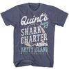 Jaws Quint's Vintage Blue Heather Adult T-Shirt