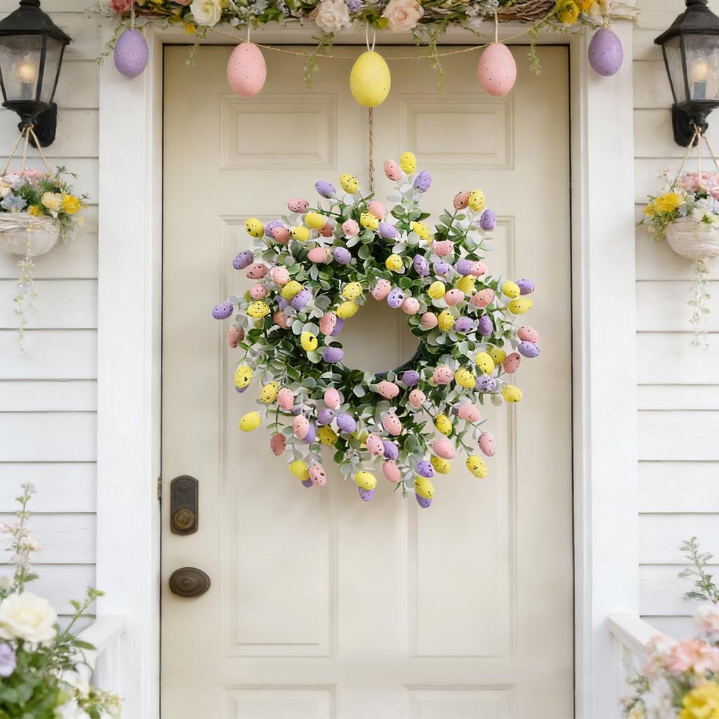 Венок с Пасхальным Кроликом Искусственный Венок Ирландский Кухонный Шкаф Венок Венок-Подсвечник Венок на Входную Дверь Венок на Крыльцо ...