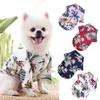 Летняя одежда для щенков Футболка с принтом ананасов в гавайском стиле для маленьких и средних собак и кошек, удобный шифоновый материал