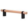 Modern Simple Drawer Wardrobe Handle Black Pine Door Pull Furniture Hardware for Home Living Room128 Hole