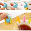 5Pcs/Set  Cute Snail Shape Silicone Tea Bag Clips Holder Tableware Tea Pot Decoration Drinkware