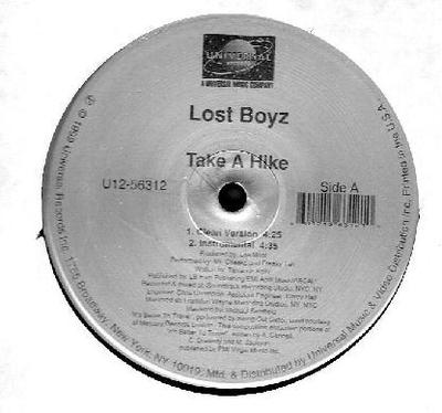 12-дюймовая пластинка LOST BOYZ - Take A Hike U1256312 Universal Recor 1999 US Рэп и Хип-хоп/R&B Б/У