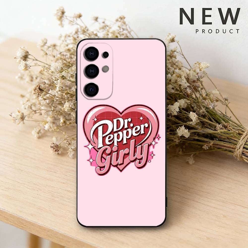 Вишневый напиток Dr Pepper сахар Чехол для телефона для Samsung S26,25,24,23,22,30,21,10,9,Ultra,Plus,Lite Черный Мягкий чехол