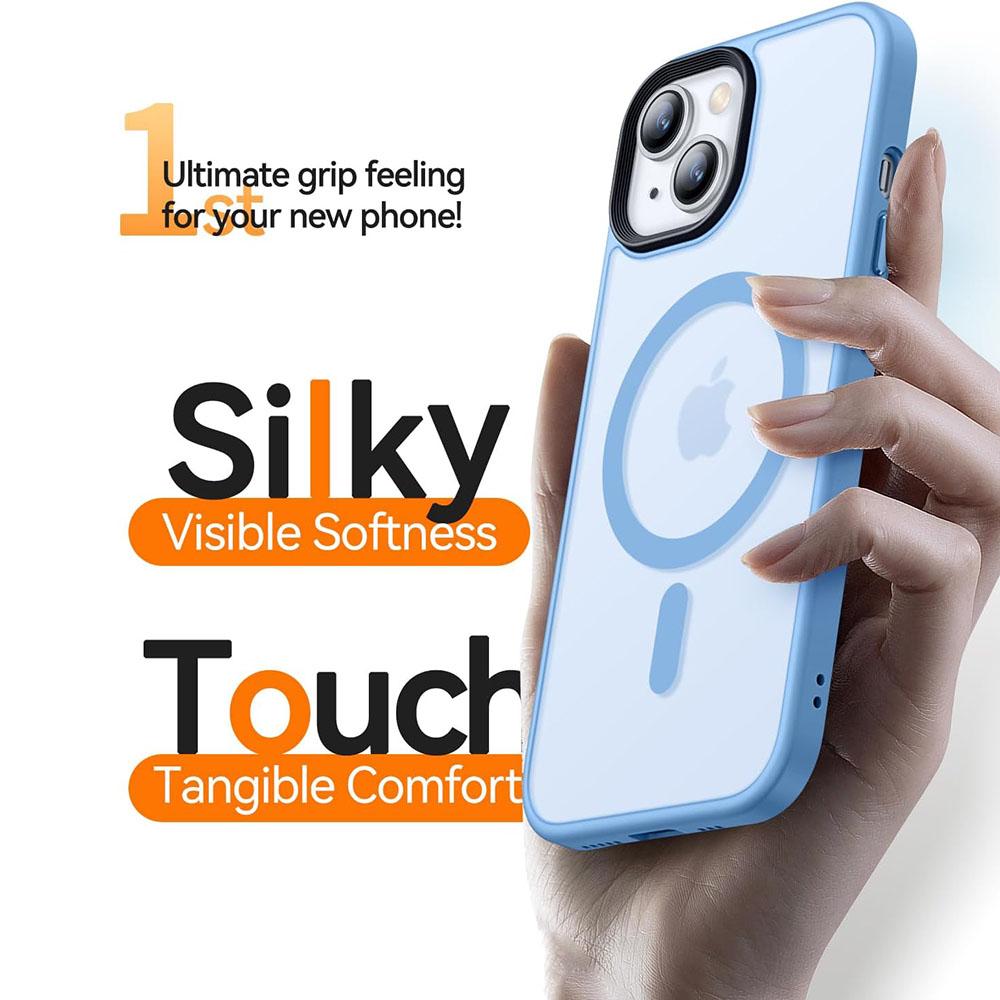 Магнитный Гибридный Матовый Твердый Акриловый Чехол для iPhone 15 14 Plus 13 Pro Max Роскошный Силиконовый Мягкий Чехол Матовая Крышка