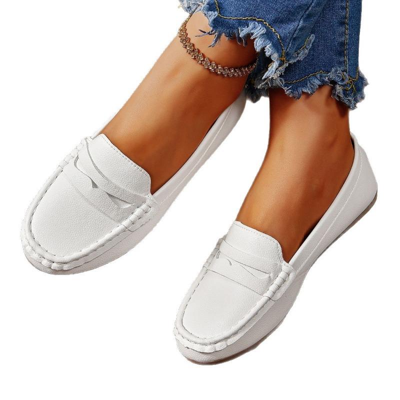 Flat-bottomed Doudou Shoes Spring New Four-season Light Casual Shoes Fashion Lazy One-pedal Women's Shoes Round Head Women's Single Shoes
