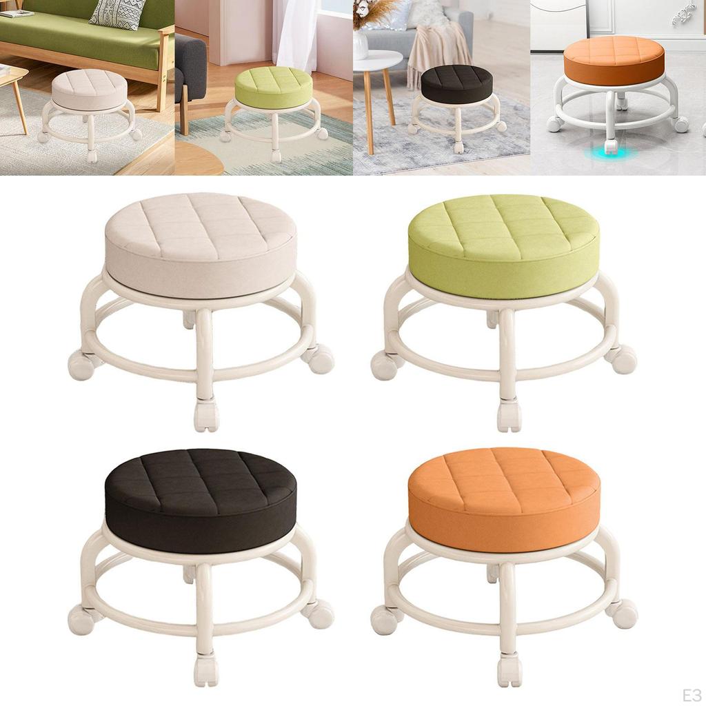 Compact and Durable Rolling Stool for Salon Garage Use