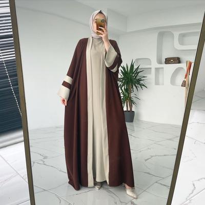 Мусульманское платье Ид Абаяс Женский комплект из двух частей Мусульманские ансамбли Марокко Рамадан Кафтан Абая Кафтан Дубай Арабский длинный халат