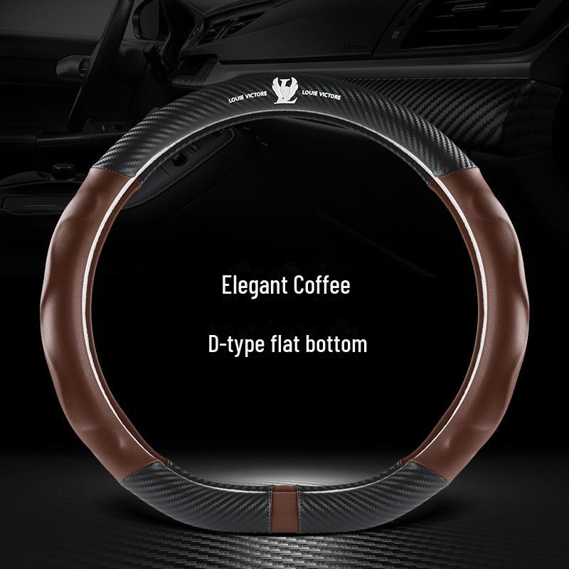 Чехол на руль из матовой углеродной кожи с эффектом 3D для Geely Binyue, Binrui, COOL, Boyue и Dihao