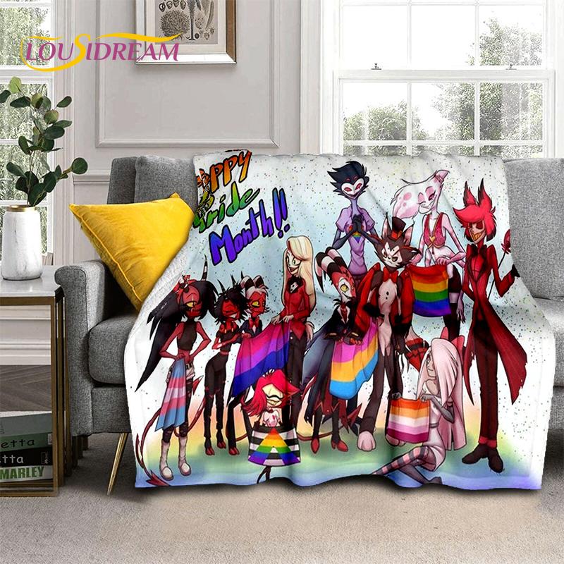 2025 H-Hazbin Hotel Чарли Мультяшное Мягкое Одеяло, Мягкий Плед для Дома Спальни Кровати Дивана Пикника Путешествия Покрывало Детский Подарок