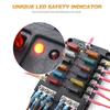 Automotive Boat 12-Way Blade Fuse Box Block Holder Red LED Indicator DC32V 100A
