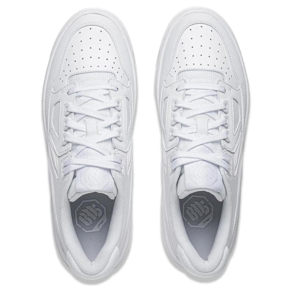 Li Ning Rising Stars Скользкие Устойчивые к истиранию Дышащие Низкие Кеды для скейтборда Унисекс Белые ABCV007-2