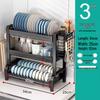 Современная алюминиевая 3-ярусная настольная сушилка для посуды