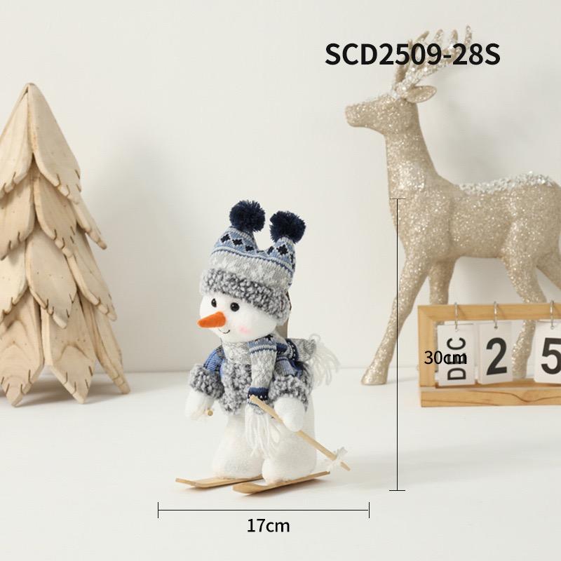 HOMZY Рождественский Снеговик Кукла Плюшевая Игрушка Чучело Снеговика Фигурка Рождественские Украшения для Домашнего Декора Настольные Центральные Элементы