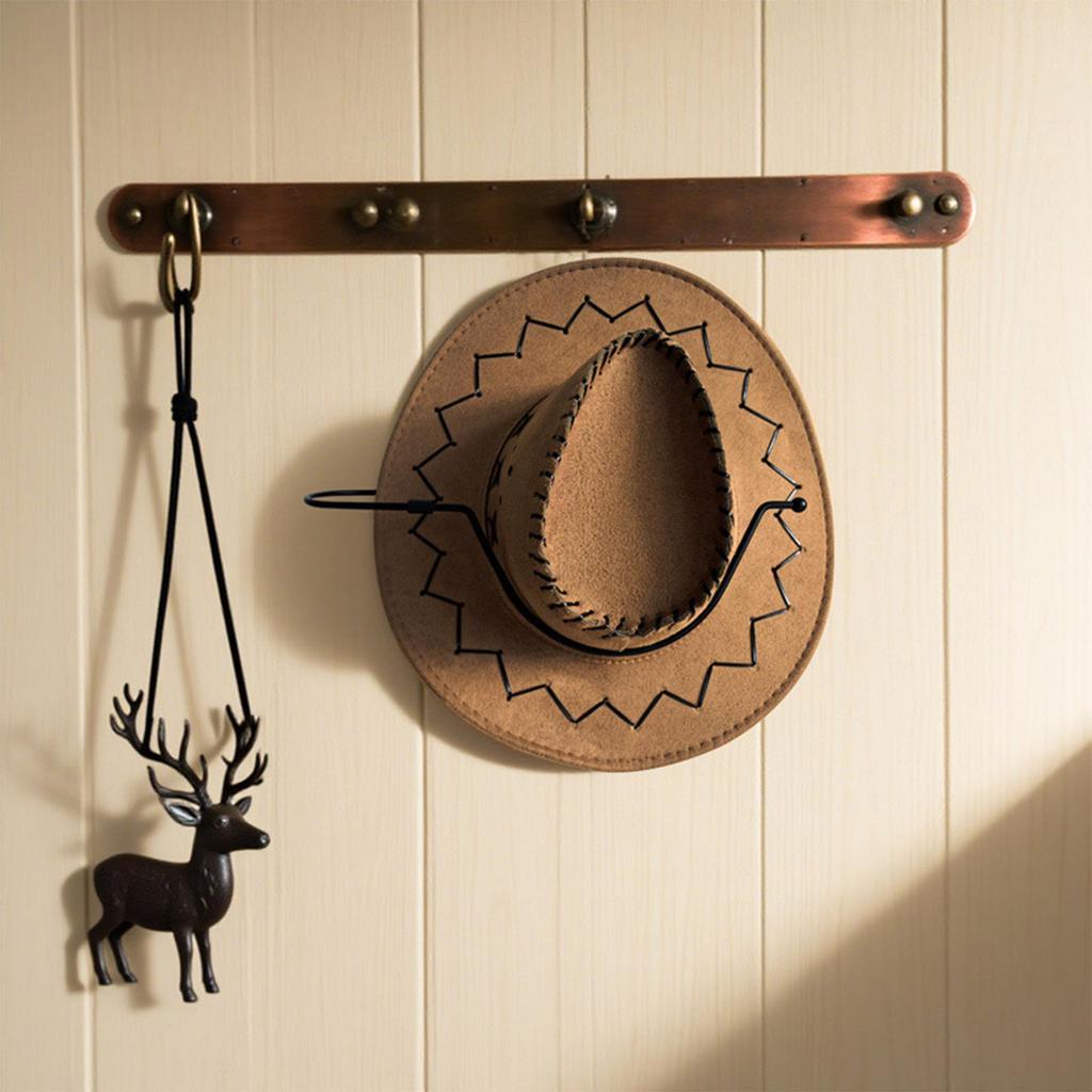Cowboy Hat Holder Hat Display Holder 360 Rotation Wall Baseball Cap Storage Mount For Closet Women Home Room Bedroom Bar Coat