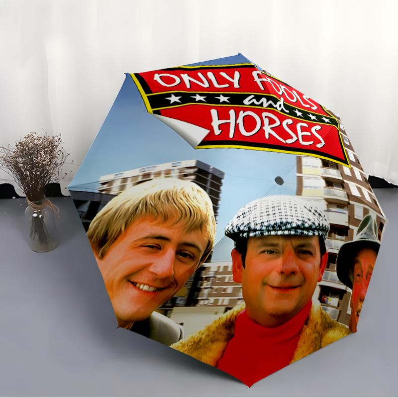 Only Fools and Horses Fashionable Automatic Opening/Closing Folding Umbrella. Portable and Foldable, Ideal for Gift, Travel, and Daily Use.