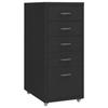 VidaXL Mobile File Cabinet Black 28x41x69 Cm Metal