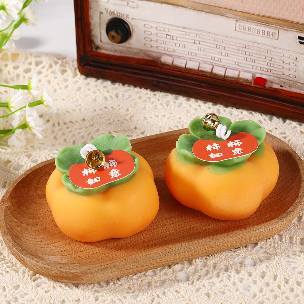 Persimmon Ruyi Persimmon Scented Candle Home Creative Wedding Souvenir Fruit-shaped Candle Ornaments