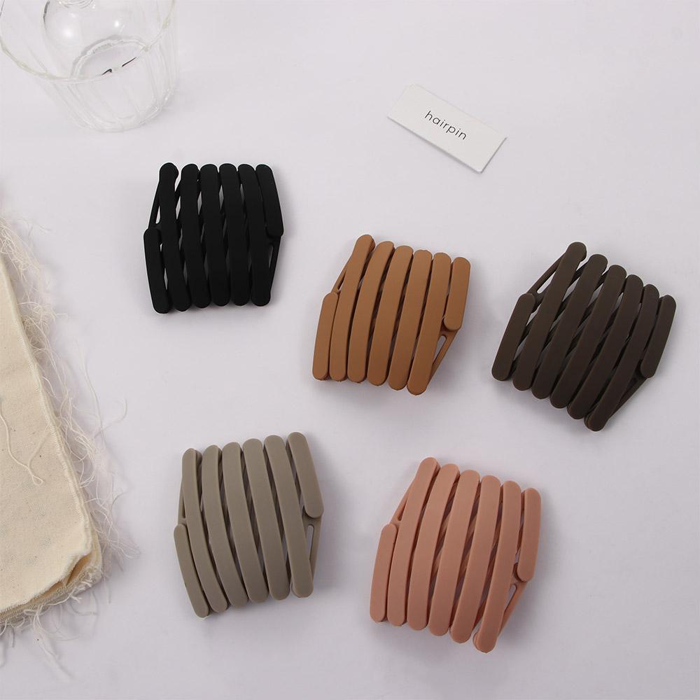 Korean Fashion For Woman With Tooth Non-slip Folding Hairband Telescopic Headband Acrylic Head Wrap
