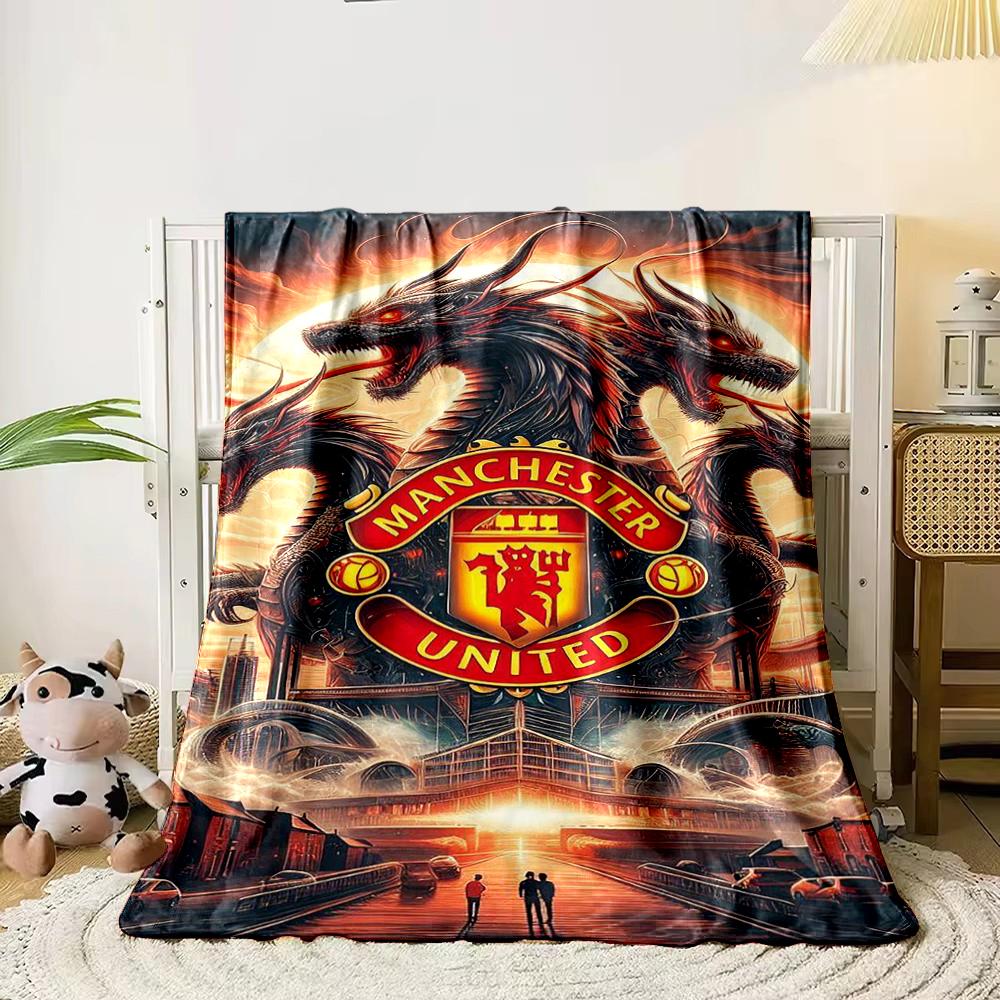 Manchester United Logo Designed Flannel blanket for bedroom, living room, sofa, and nap