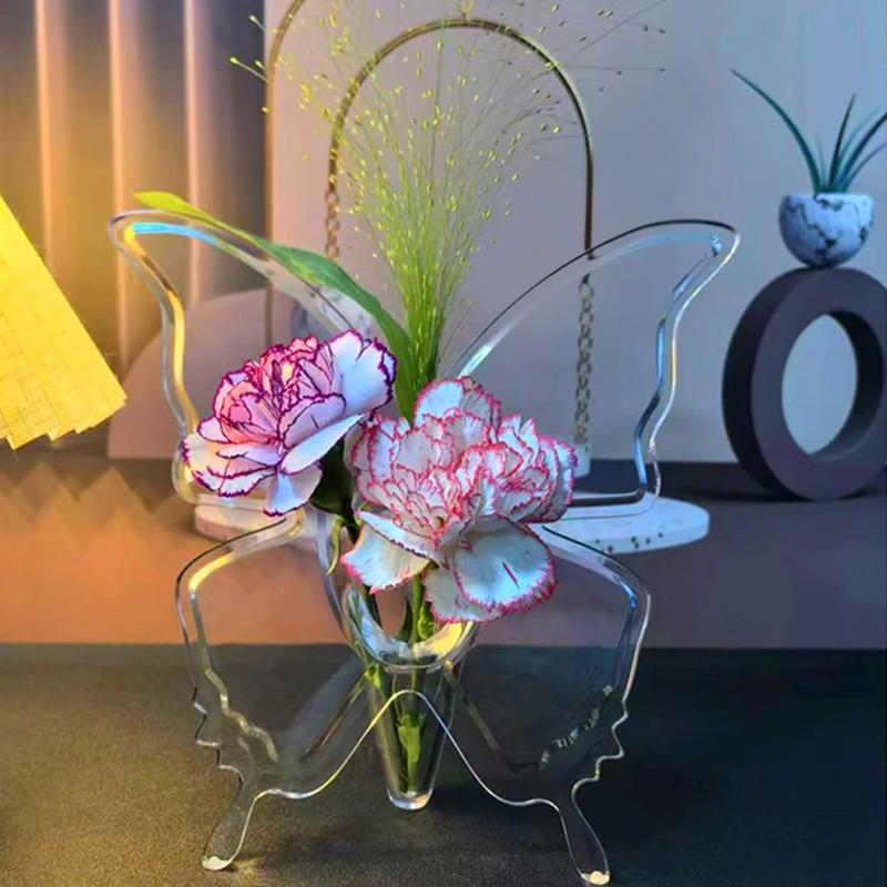 Creative Butterfly Vase Flowers Pot Desk Decoration Flower Arrangement Butterfly Decorative Floral Vases Room Aesthetic Decor