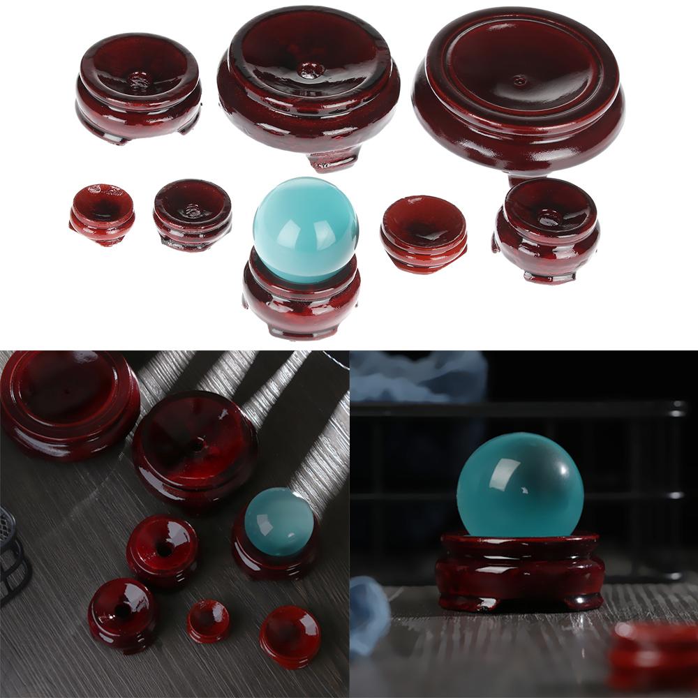 Fixed Seat Home Decoration Wood Holder Statue Pedestal Miniature Display Stand Crystal Ball Base