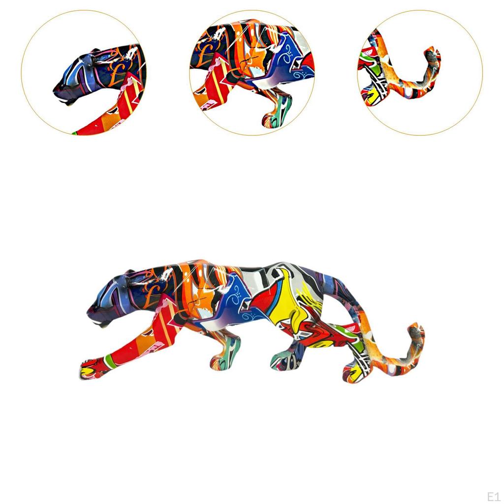 Фигурка леопарда для домашней полки, фигурка животного, ходячая скульптура