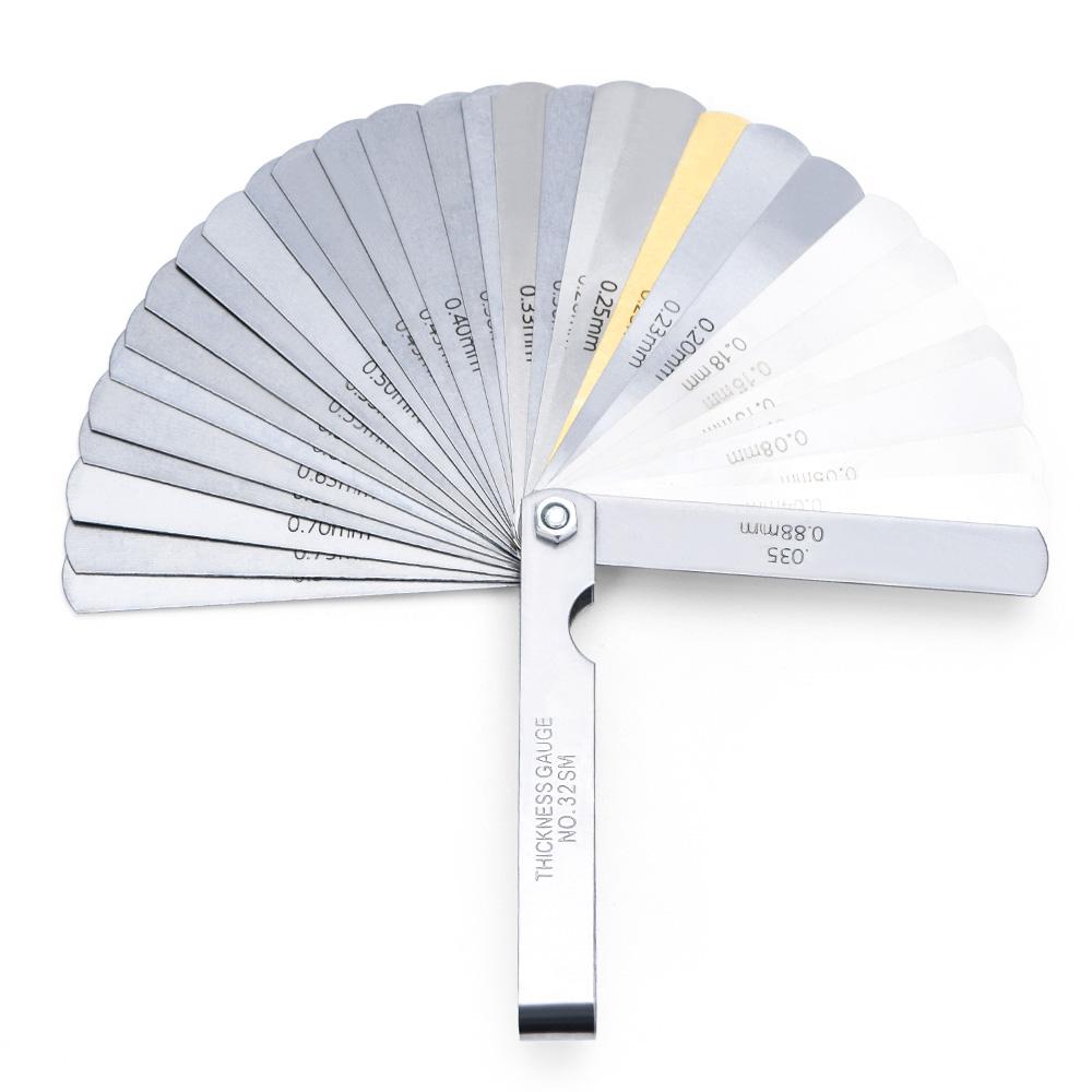 Инструмент для зазора свечи зажигания, электрод сжимает комплект высокой турбомощности 10 мм, 12 мм, 14 мм, 16 мм с 32-лезвийным щупом 0,04-0,88 мм