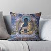 Buddhist Thangka Art Square Pillowcase Polyester Linen Velvet Pattern Zip Decor Sofa Seater Cushion Cover 18"