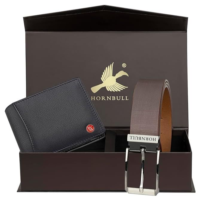 Подарочный набор для мужчин | Черный кошелек и ремень для мужчин | Подарок на Дивали для мужчин