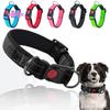 Pet Collar Adjustable Length Reflective Strap Buckle Closure Safety Lock Metal D-ring Reflective Padded Dog Collar for Small Medium Dogs Pet Supplies