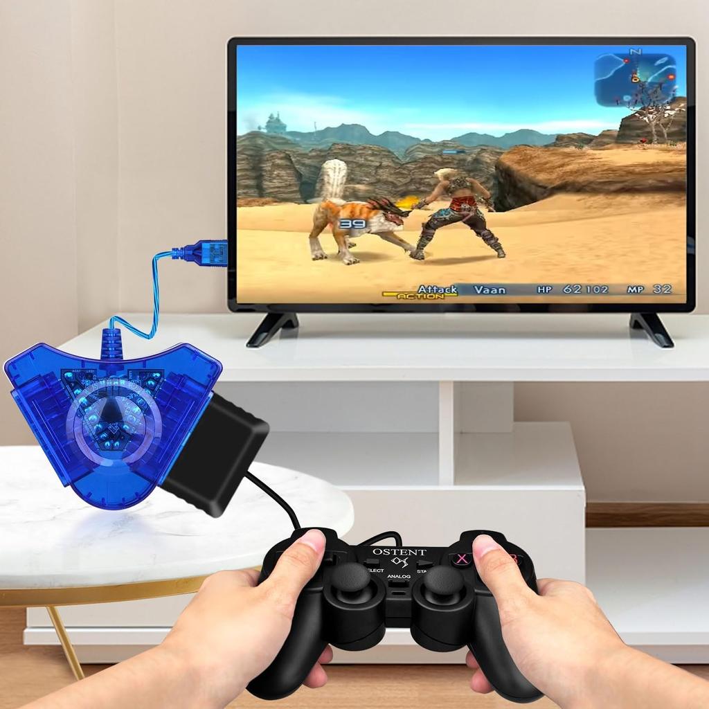 Двойной USB-адаптер, кабель-конвертер для Sony PlayStation 1/2 PS One PSX, проводной контроллер, геймпад, джойстик для ПК, ноутбука