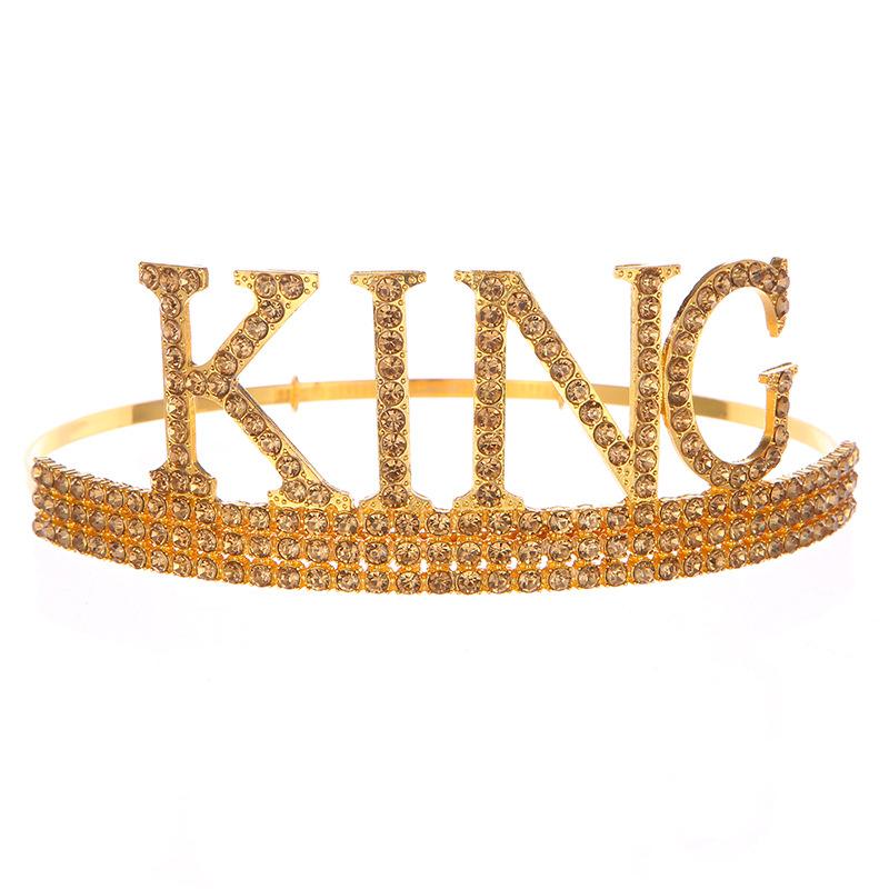 Модная королевская корона, мужская корона на день рождения, тиара, шляпа для торта, товары для вечеринок, повязка на голову с кристаллами, аксессуары для волос