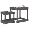 Sand Tables 2 Pcs Grey Solid Pine Wood