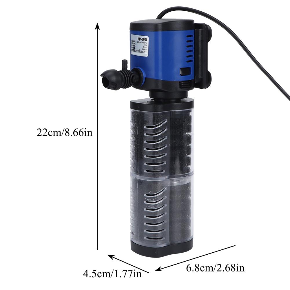 Аквариумный фильтр для рыбок, погружной насос, бесшумные аэрационные насосы CN  (JQP-500F 5 Вт)