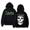 Horror Punk Misfits Skull Graphic Print Hoodie Men Gothic Men Womnen Autumn Fashion Design Pullover Men's Fleece Hoodies