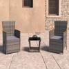 Day and Night - Day and Night 3-piece Garden Furniture Set and Gray Synthetic Rattan Cushions