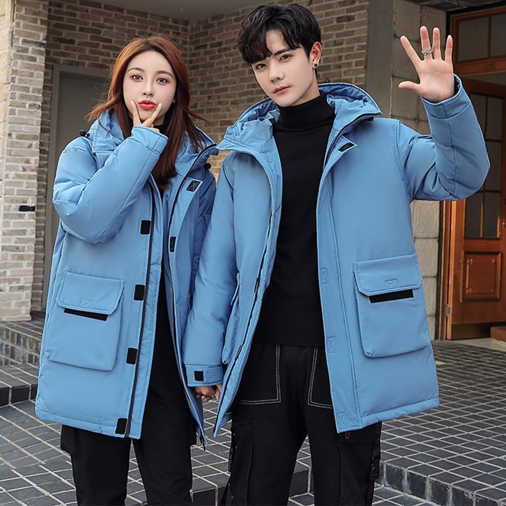 Inkpoo Пуховая скамья Длинная Очень Плотная Идеально подходит для и Повседневная Стеганая Размер M Мужское пальто, Толстое, Теплое, Пальто, Теплое, Цвет, Воротник, Для поездок на работу, Школа,