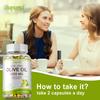 Extra Virgin Olive Oil Capsules, 1000mg, natural plant-based nutrition, immune support, suitable for adults.