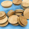 Bamboo Lid for Glass Jars - Sealed Round Lid for Mugs and Candle Cups
