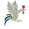 Brooch Pin Rhinestone Multi-color Breast Corsage