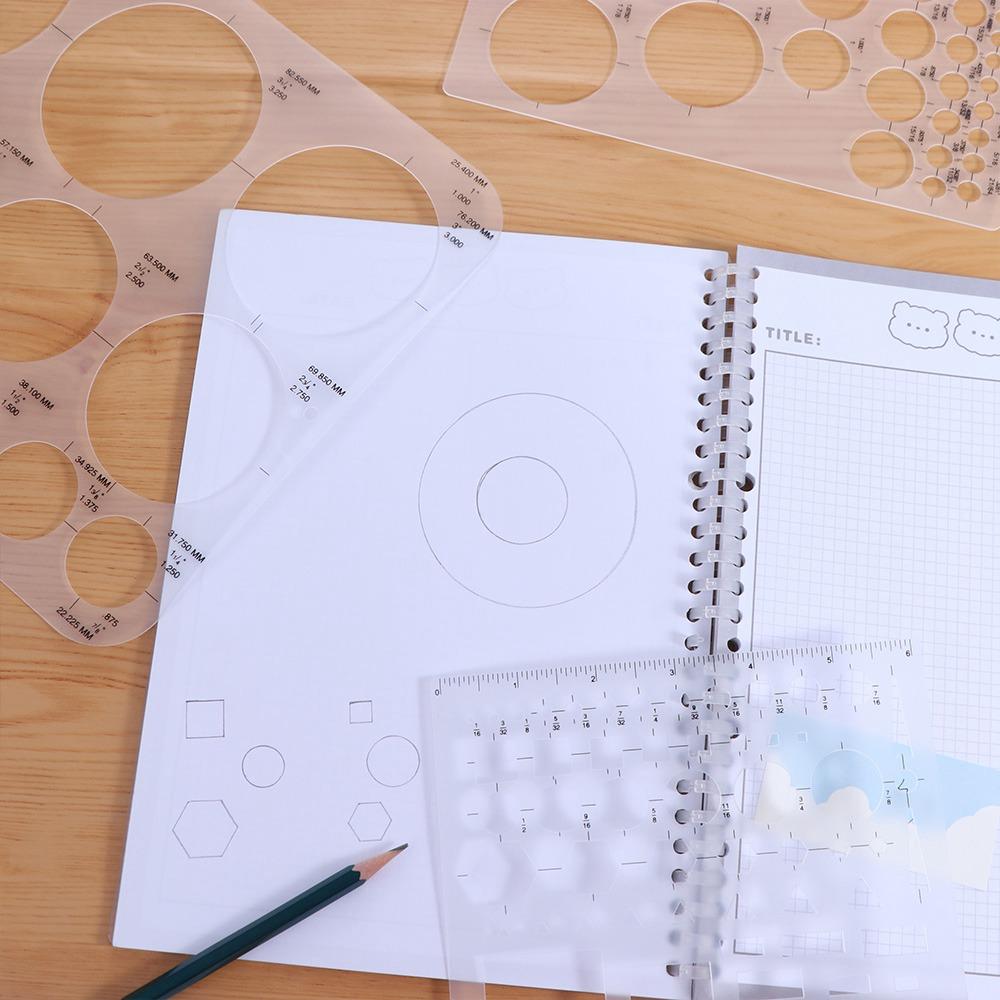 3Pcs DIY Circle Stencils for Drawing Transparent Circle Drawing Tool  Student