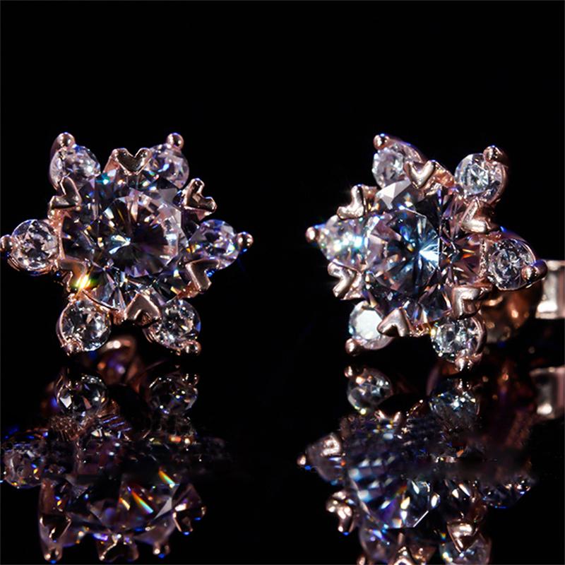 Изысканные крошечные серьги-гвоздики для женщин, изысканные серьги-снежинки для свадьбы, помолвки, вечеринки, ювелирные изделия, подарки