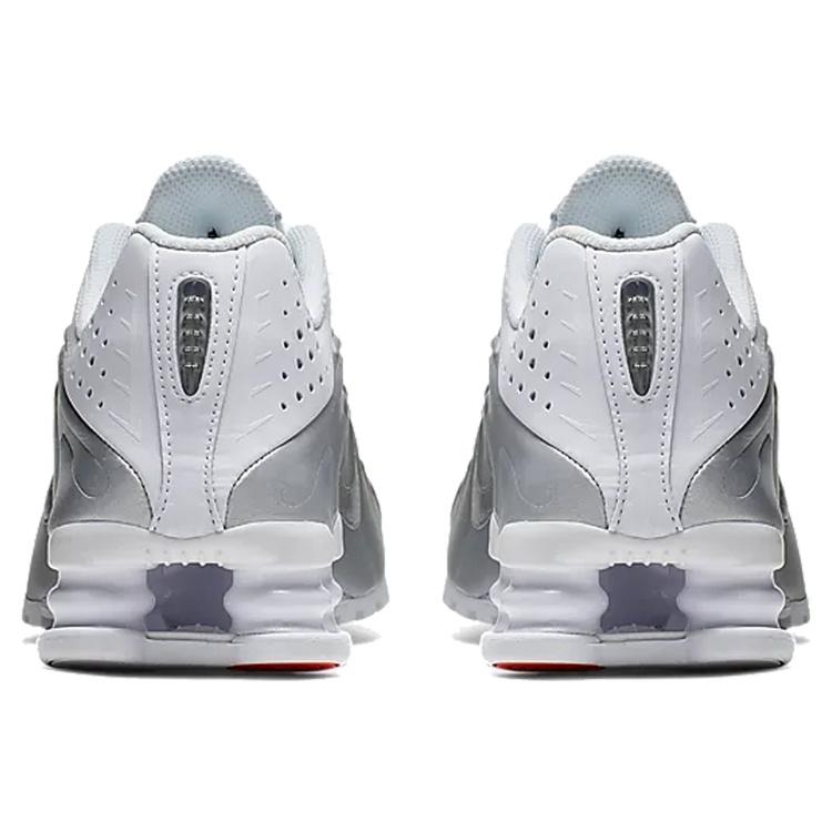 Nike Shox R4 Comfortable Slip Resistant Lightweight Non slip Lightweight Low top Marathon Running Shoes Women's White BQ4000-100