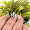 Natural Malachite Gemstone 925 Sterling Silver Jewelry Handcrafted Stylish Ring RR-7-27