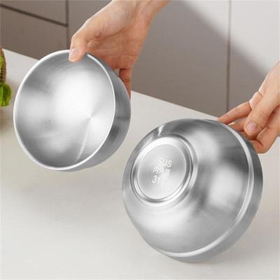Multipurposes Insulation Bowl Metal Salad Bowl Dinnerwares for Various Item X3UC