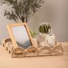 Scalloped Edge Handwoven Storage Basket Rectangular Fruit Basket Desktop Organizer  Bedroom
