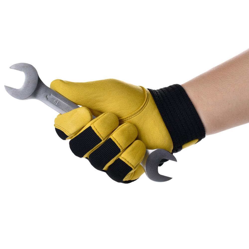 Износостойкие рабочие перчатки, кожаные рабочие рабочие сварочные защитные перчатки для сада, спортивные перчатки для мотоциклистов